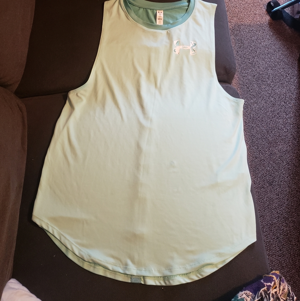 Under Armor XL youth teal athletic tank top